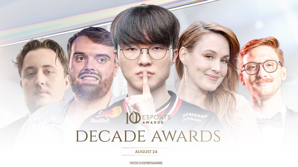 League of Legends lead recognition at Esports Decade Awards