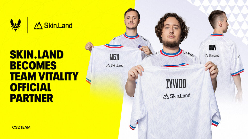 Team Vitality partners with Skin.Land as official CS2 skins marketplace