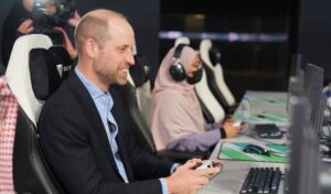 Prince William plays esports match during Saudi Arabia visit