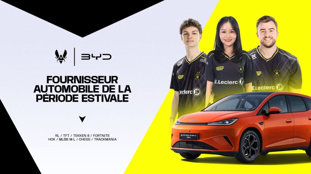 BYD becomes Team Vitality’s official vehicle supplier