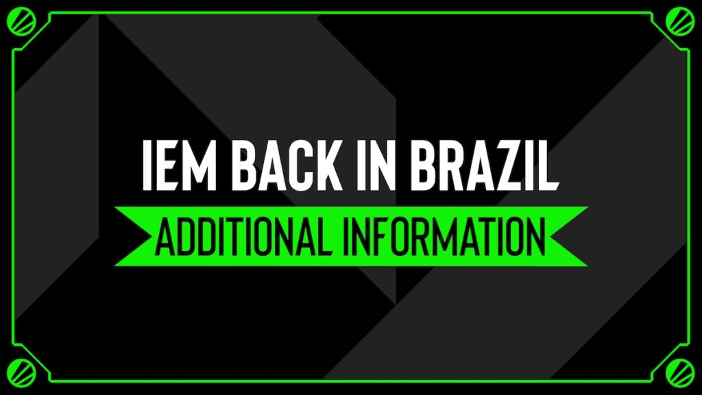 IEM returns to Brazil in 2027 with $1M prize pool