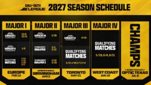 Call of Duty League details 2027 season schedule